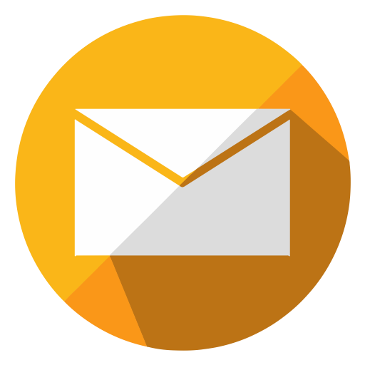 Envelope icon on yellow circle